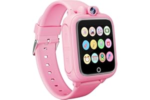 Umblue Reloj Inteligente Niños, Smartwatch Niña 3 4 5 6 7 8 9 10 11 12 años, Regalo Niña con 14 Juegos, Cámara Giratoria de 90°, Despertador y HD Pantalla Táctil, Regalos para Niños y Niñas