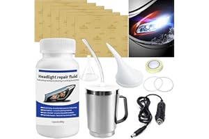 Qunbanty Rinnova Fari Auto,800g Lucida fari Auto,Kit Lucidatura Fari Auto,Kit di Riparazione Fari,Kit Rinnova Fari Auto con Scatola degli Strumenti,Strumento di Riparazione Faro per Graffi/sfocatura