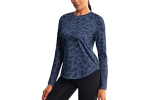 PINSPARK Sportshirt Damen Langarm Schnelltrocknend Funktions Sport Oberteile Yoga Fitness Laufshirt Leichtes Atmungsaktiv Sport Top