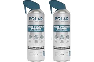 POLAR SPECIALIST COATINGS Polar Paint & Varnish Stripper Spray - 2 x 500ml | Industrial Strength Gel Removal for Paints, Varnishes & Other Stubborn Resides | Multi Surface Paint Stripper for Wood, Metal and Concrete