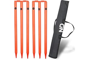 ND Sports Wicket Stumps with Bail – Durable Cricket Stumps Set for All Surfaces | Lightweight & Portable | Perfect for Indoor & Outdoor Matches