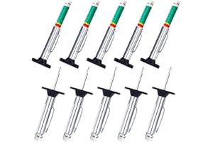 TENG HONG HUI 10 Pcs Tyre Safety Kit Include Tyre Tread Depth Gauges and Tire Air Pen Pressure Gauge Portable Tire Pressure Gauge Tire Air Pressure Pencil Stainless Steel Car for Tire Pressure Measuring Tool (10)