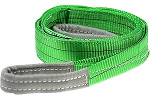 ‎DESERT FOX WINCH Stabiler Schwerlast Hebegurt WLL 2 T Bruchlast 14 T für Bergung Abschleppseil Abschleppgurt Offroad entspricht der EN 1492-1 im Forst als Hebegurt, Schlupf (1,5m)