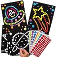 Baker Ross AX175 Solar System Sticker Art for Kids - Pack of 8, Dotty Picture Kits for Children to Decorate and Personalise for Projects and Craft Activities
