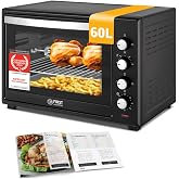 TZS First Austria - Mini Oven 60L 2000W - Spacious mini pizza oven with temperature up to 230&deg;C and 6 modes - With 60 min tim