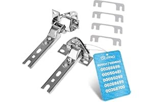 DL-pro Zestaw zawiasów do drzwi Bosch Siemens Neff 268698 00268698 Zawias garnkowy do lodówki zamrażarki
