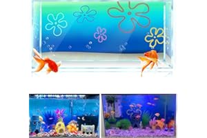 SB LITTLE Pegatina de fondo de acuario BOB submarino de dibujos animados para tanques de 10 galones, decoración de fondo de peceras, impresión HD, papel tapiz simple, póster de PVC (12 pulgadas de alto x 24