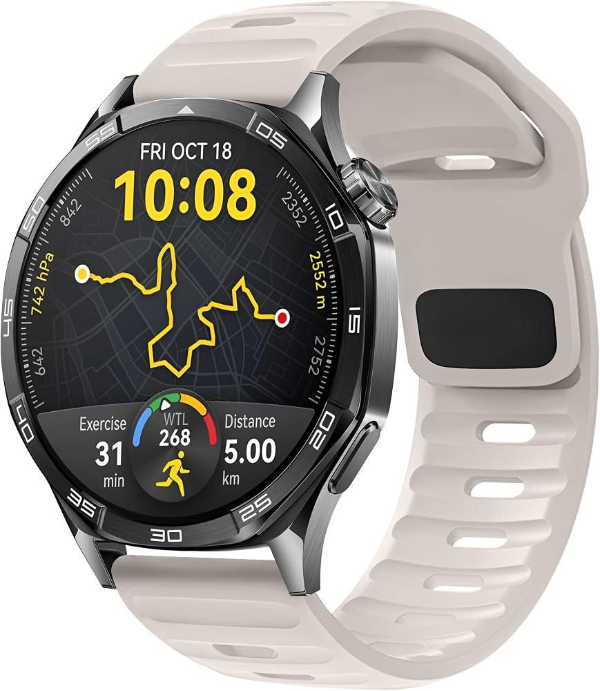 Teknoft 22mm ile Uyumlu Saatler için Rugged Model 46mm Silikon Kordon HUAWEI Watch (GT7 Pro/GT7/GT6 Pro/GT6/GT5 Pro/GT5/GT4/Watch 4 Pro/GT3/GT3 Pro/GT2/GT2 Pro)