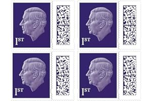 Albian Trading 1st Class Stamps (4 Stamps) - 1st Class Stamps - Barcoded Self Adhesive UK Letter Postage Stamps for Postage - (4 Total)