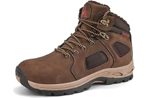 SPSHOOS Hombre Botas de Nieve Impermeable Botas de Invierno Forro Piel Zapatillas Trekking Senderismo Sneakers