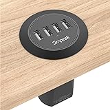 Simpeak 2"-2.4" Grommet Hole Charger Desk Charger with 4 USB Ports Compatible with iPad/Tablet, Compatible with iPhone/Smartp