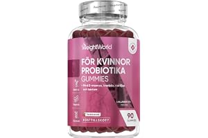 Probiotiska gummibär för kvinnor – 4 miljarder CFU per portion – 90 veganska probiotiska gummibär för kvinnor – 45 dagars för
