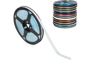 WMLBK Samoprzylepne, elastyczne listwy ozdobne, sufitowe, listwy ozdobne, ścienne, do płytek ceramicznych, taśma na krawędzie, 6 x 7,5 mm, samoprzylepna, krawędzie boczne do kuchenki, umywalki, krawędź