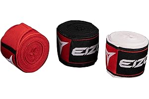 EIZO Bendaggi Boxe, 4 Metri in Cotone e Nylon semielastiche Handwraps, Fasce Pugilato.