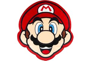 Club Mocchi Mocchi Mario Mega Plüschtier 40cm, Nintendo & Mario Kart Merchandise, Schlafzimmerzubehör für Kinder, Dekokissen, Super Mario Stofftier für Jungen und Mädchen, geeignet ab 3 Jahren +