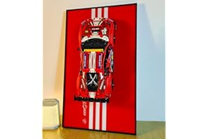 WETCEAOM Cadre Tableau d'affichage Mural pour Lego Technic 42125 Ferrari 488 GTE AF Corse #51, Tableau d'affichage Mural pour Lego Les Amateurs, Taille : 75x45 cm（sans modèle）