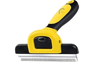 FURGROOM Cat Deshedding Tool for Dogs - Reduces Shedding by Up to 95% in Less Than 10 Minutes—best Choice for Grooming and Deshedding Your Lovely Pets. Dog Cat Horse Rabbit Brush. Yellow