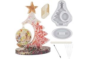 SVOCK Stampi in Silicone per Resina, Stampi Natale Stampi Resina Epossidica, Stampo Albero di Natale Silicone, Stampo in Silicone per Resina per Decorazioni di Halloween e Natale