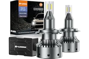 D-Lumina Lampadine H7 LED Lenticolari Canbus,120W 20000LM 6500K Bianco,Versione Specifica per Proiettore,Kit di Conversione Faro LED Estremamente Luminoso,Plug and Play,Interferenza Anti-Radio,2 pezzi