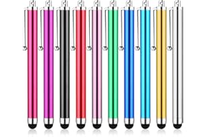 Andibro Długopisy do ekranów dotykowych, 10 szt., uniwersalny rysik Stylus Pen o wysokiej czułości do telefonu komórkowego, tabletu, kompatybilny z urządzeniami (A)