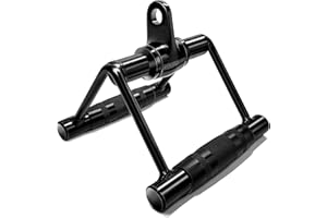 DYNASQUARE Cable Attachments for Home Gym, LAT Pulldown Equipment, Weight Machine Accessories, Straight Pull Down Bar, V Bar, Tricep Rope, Revolving Row Handle, Stirrup Handle