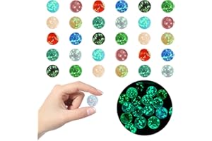 Pluvyze 30 PCS Biglie Luminose per Bambini,12mm Biglie di Fosforescenti