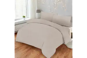 BESCH Funda Nordica de 4 Piezas para Cama 180 de Microfibra Transpirable Ultra Suave - Funda Edredon 240x260cm, Bajera 180x200+25cm y con 2 Funda de Almohada 45x100cm
