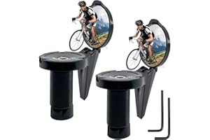 XIAOWANWAN 2 Pezzi Specchietto Bici,Specchietto Retrovisori Bicic per MTB,Bici da Corsa,Specchietti Bici per Manubrio 16-22mm,Universale Destro e Sinistro (2 Pezzi-Nero)