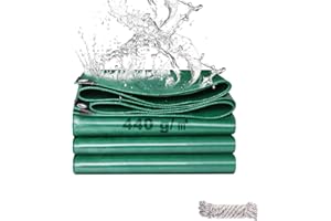 SHANNA Telo Impermeabile Esterno 3x6m 440 g/m² Inspessire PVC con Rinforzato Occhielli, Telone Resistente Agli Strappi, Telo Protettivo Copertura Multiuso per Mobili da Giardino Barche Legno Piscina Camion