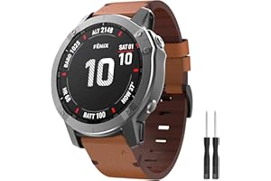 Hatolove Pasek do Fenix 5/Fenix 6, 22 mm, skórzany pasek zapasowy do zegarka Garmin Fenix 5 / Fenix 5 Plus/Fenix 6 / Fenix 6 Pro / Fenix 7 / Fenix 7 Solar / Fenix 7 Sapphire Solar / Forerunner