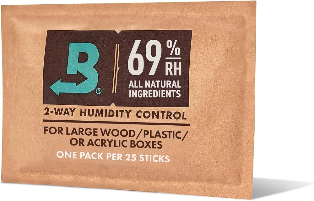 Boveda-Purolar için/Tütün |% 69 RH 2 Yönlü Nem Kontrolü | Her 25 puroları bir Neme Can Tutma ile Kullanımı için Boyut 60 | Puro Humidors için Teknolojisi Patentli | 1-Count