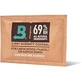 For Boveda-Puros/Tobacco | 69% RH 2-Way Humidity Control | Size 60 for Use with a Moisture Can Retention of every 25 cigars | Pu
