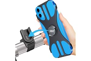 Deerfun Handyhalterung Fahrrad, Universal Handyhalter Motorrad Abnehmbar 360°Verstellbare Fahrrad Handyhalterung für 4,0-6,7 Zoll Smartphone (Gray)