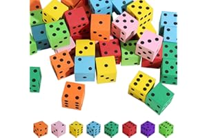 Aevorant 50 Stück Schaumstoffwürfel, 2 cm Farbwürfel, Lernspielzeug, Schaumstoffwürfel, Farbwürfel, Geschenke für Geschenk Junge Mädchen, Geburtstagen und Anderen Feiertagen