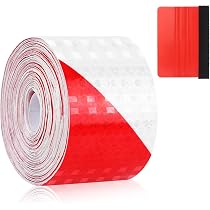 Reflektorband Selbstklebend Spurtar Rot Weiß - 5cm X 10m Für Mehr Sichtbarkeit & Sicherheit Selbstklebend Warnband