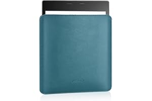 MoKo Sleeve Bag Fits with Kindle Oasis 2017 9th Generation, Kindle Oasis 2019 10th Gen, Ultra Slim Anti-scratch PU Leather Case Cover Soft Felt Lining Protective Insert Carrying Pouch, Storm Blue