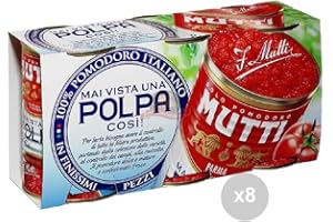 Mutti Set 8 Polpa di pomodoro in lattina 400x3 condimento per pasta