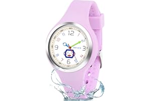 GUUMUXIN Orologio per Bambino, Orologio Educativo con Lancette per Bambini, Quadrante Multicolore con Scale Chiare, Con Cinturino Morbido, Adatto per Ragazzi e Ragazze, Facile da Leggere e Imparare