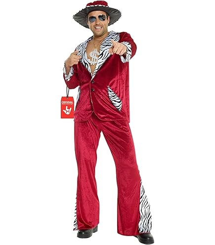 Big Daddy Pimp Suit Mac Mack Fancy Dress Up Halloween Adult - Foto 9