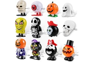 Muyohix Lot de 12 Jouets à Remonter pour Halloween à Remonter pour Enfants, Petits Cadeaux pour Halloween, Jeux Halloween Enfant pour Fêtes Halloween, Cadeaux de Classe (B)