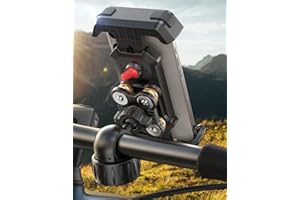 JOYROOM 2025 Handyhalterung Fahrrad【Neueste Stoßdämpfer】 Universal Handyhalter Motorrad, Anti-Shake Handy Halterung Fahrradlenker für iPhone 17/16/15/ Pro Max, Samsung S25/24 Ultra, Smartphone 4,7"-7"