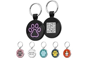 MYLUCKYTAG QR Code Pet ID Tags Dog Tags - Pet Online Profile - Scan QR Receive Instant Pet Location Alert Email