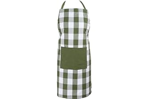 Asquare Grembiule da cucina 65 x 85 cm – Grembiule traspirante 100% cotone – Grembiule da cucina regolabile con 2 grandi tasche – Cooking Apron – Grembiule da barbecue per uomo e donna