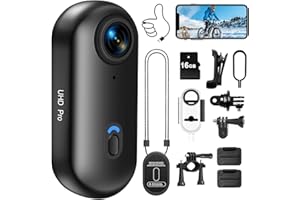 LXMIMI Cámara de Acción WiFi, Mini Cámara Deportiva HD 1080P, Cámara de Acción para Casco de Moto y Bicicleta de 16 GB, Cámara Deportiva Resistente al Agua con Varios Accesorios y Magnética