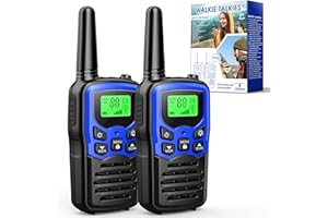 Hapikids Walkie Talkie Erwachsene, Funkgeräte Set Camping Ausrüstung Walky Talky Kinder 5 km Camping Gear Walki Talki Funkgerät mit Taschenlampe LED