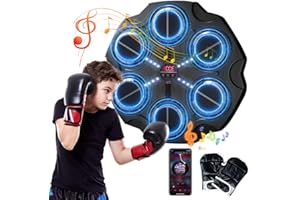 RUIOOMEEP Bluetooth Music Boxing Machine, Wall-Mounted Electronic LED Music Box Machine for Adults, 9 Speed Modes and Counting Mode, Supports Smart Bluetooth, Striking Equipment for Home