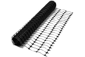 Oypla Heavy Duty Black Safety Barrier Mesh Fencing 1mtr x 15mtr