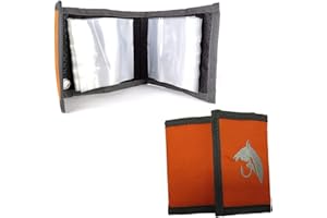Aventik High Grade10 Pockets Fly Fishing Leader Wallet Leader Case for Fly Fishing (Orange)
