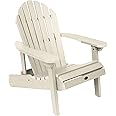 Highwood Hamilton Folding and Reclining Adirondack Chair, Adult Size, Whitewash