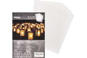 WINTEX Papier Calque Transparent A4 - Lot de 135 - Feuilles de Calque pour l'Impression Jet d'Encre - Papiers Transparents Design et Architecture